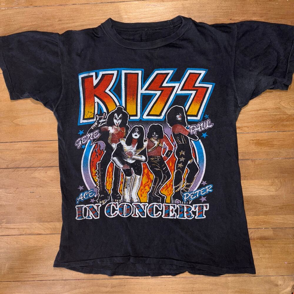 Vintage 1979 KISS In Concert T Shirt Original Aucoin Dynasty Tour Band Tee RARE